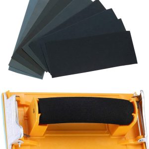 Sandpaper Variety Pack 120 to 3000 Assorted Grits Sand Paper 24 Pack Sandpaper + 1 Hand Sander, 9x3.6 Inch Sanding Sheets for Wood Furniture Finishing Glass Metal Sanding Automotive Polish